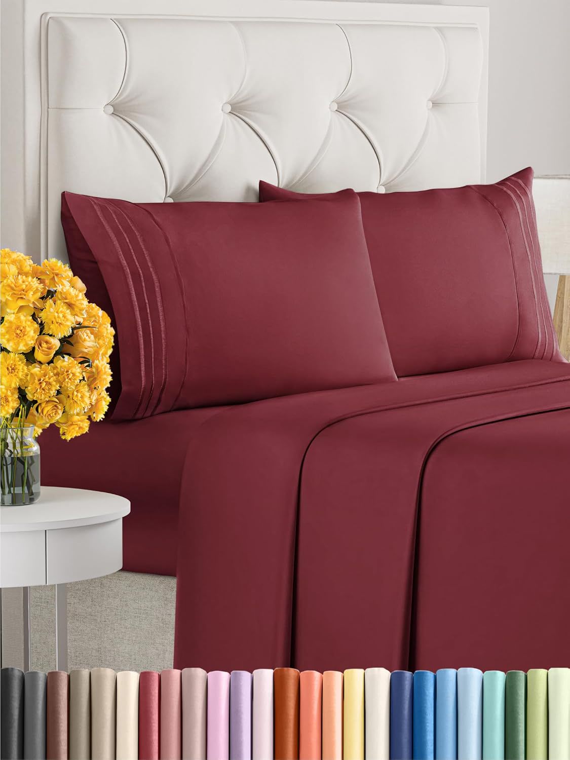 A soft California king sheet set with four pieces, breathable enough for warm sleepers and simple enough to keep on the bed all year.