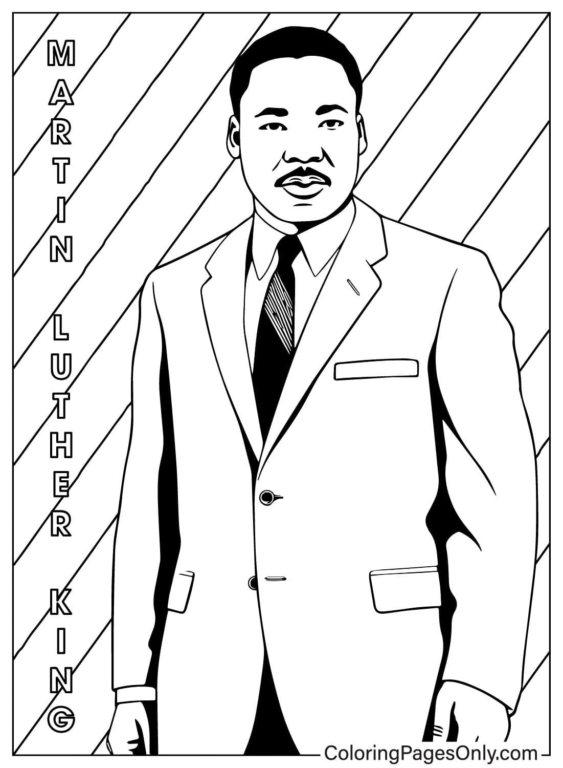 Educational MLK coloring page for kids learning about civil rights. Pairs well with lessons.