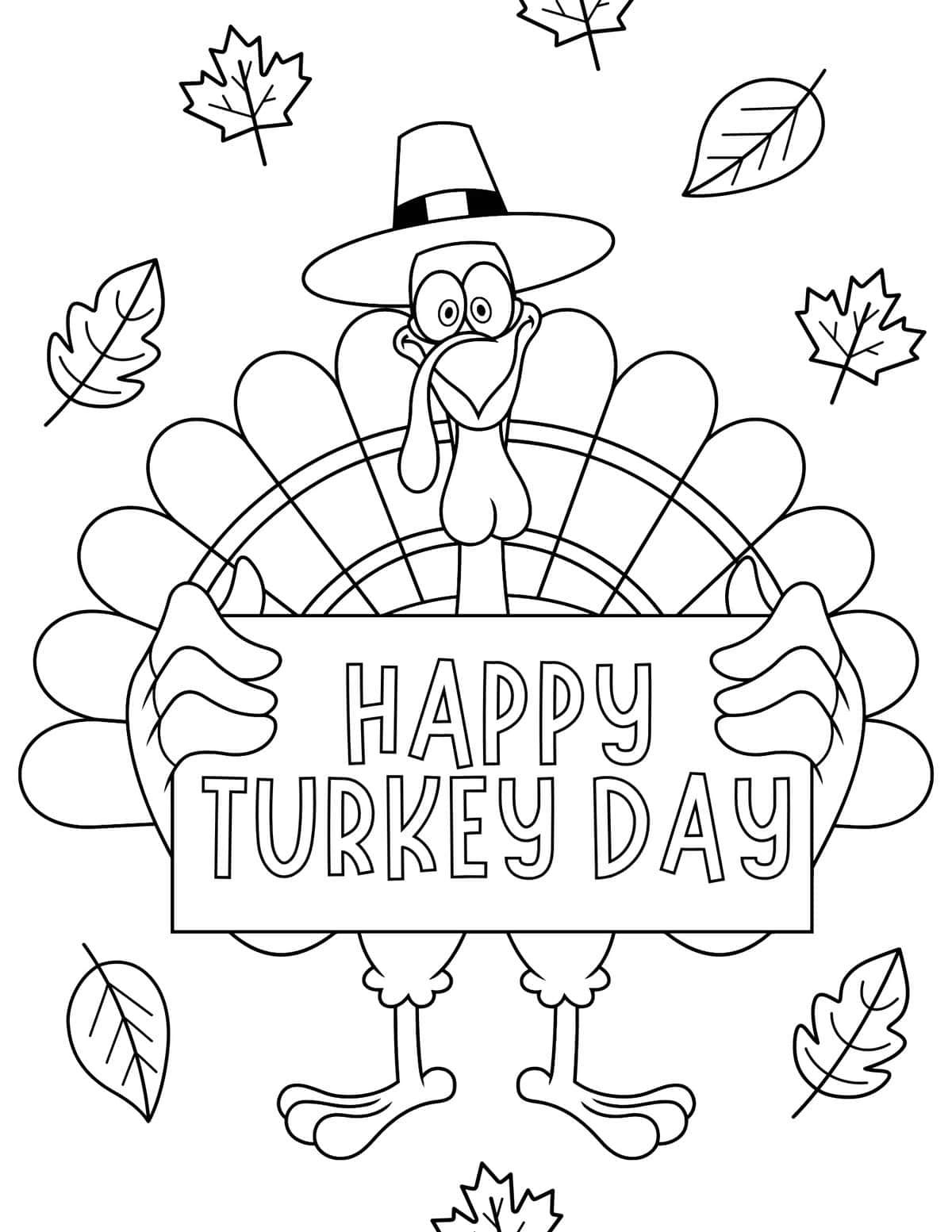 Color a bold Happy Thanksgiving banner design for festive holiday decor.