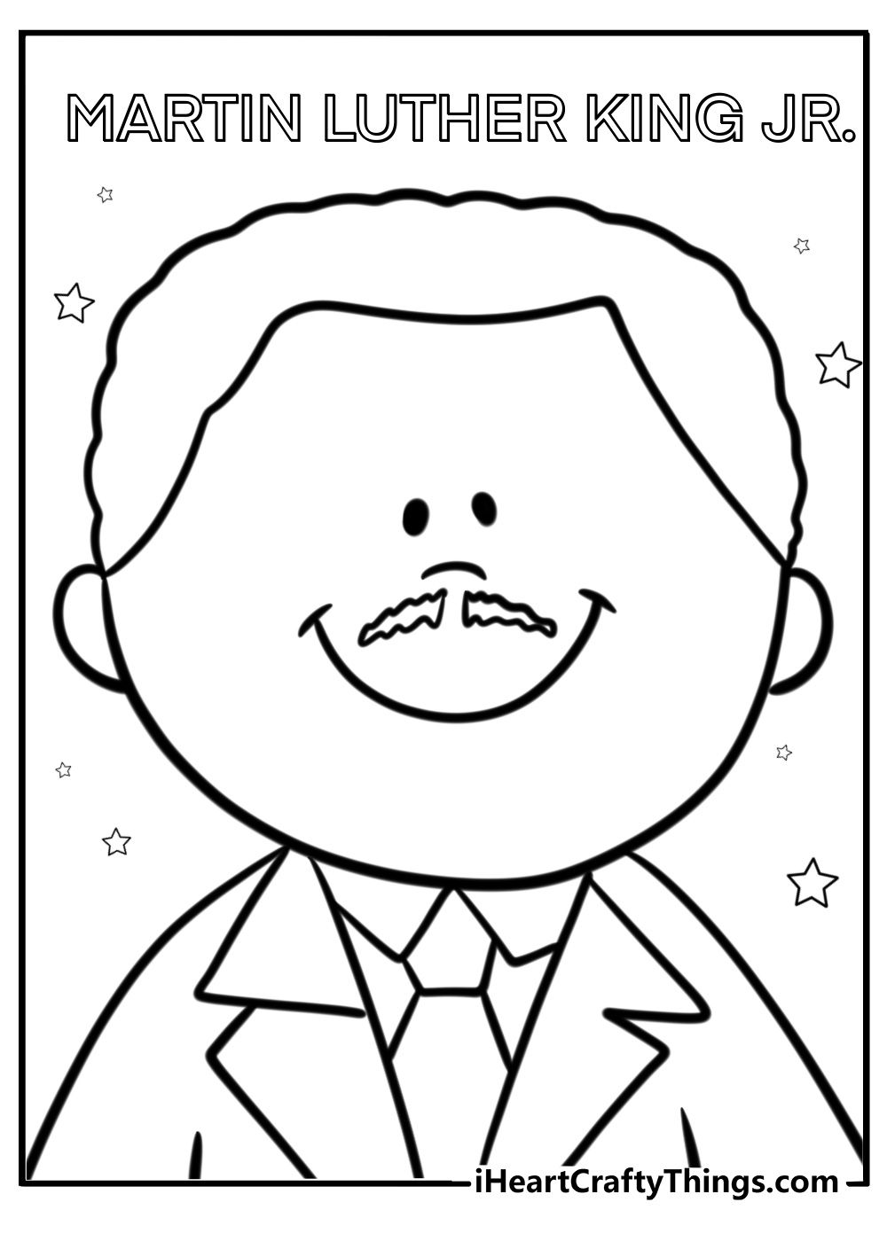 Free MLK Jr coloring pages for home or school. Teaches kids about equality.