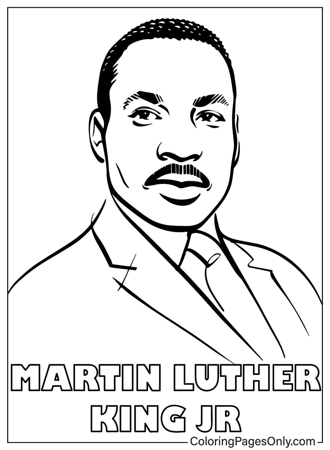 Free MLK coloring page printable. Suitable for school or family activities.