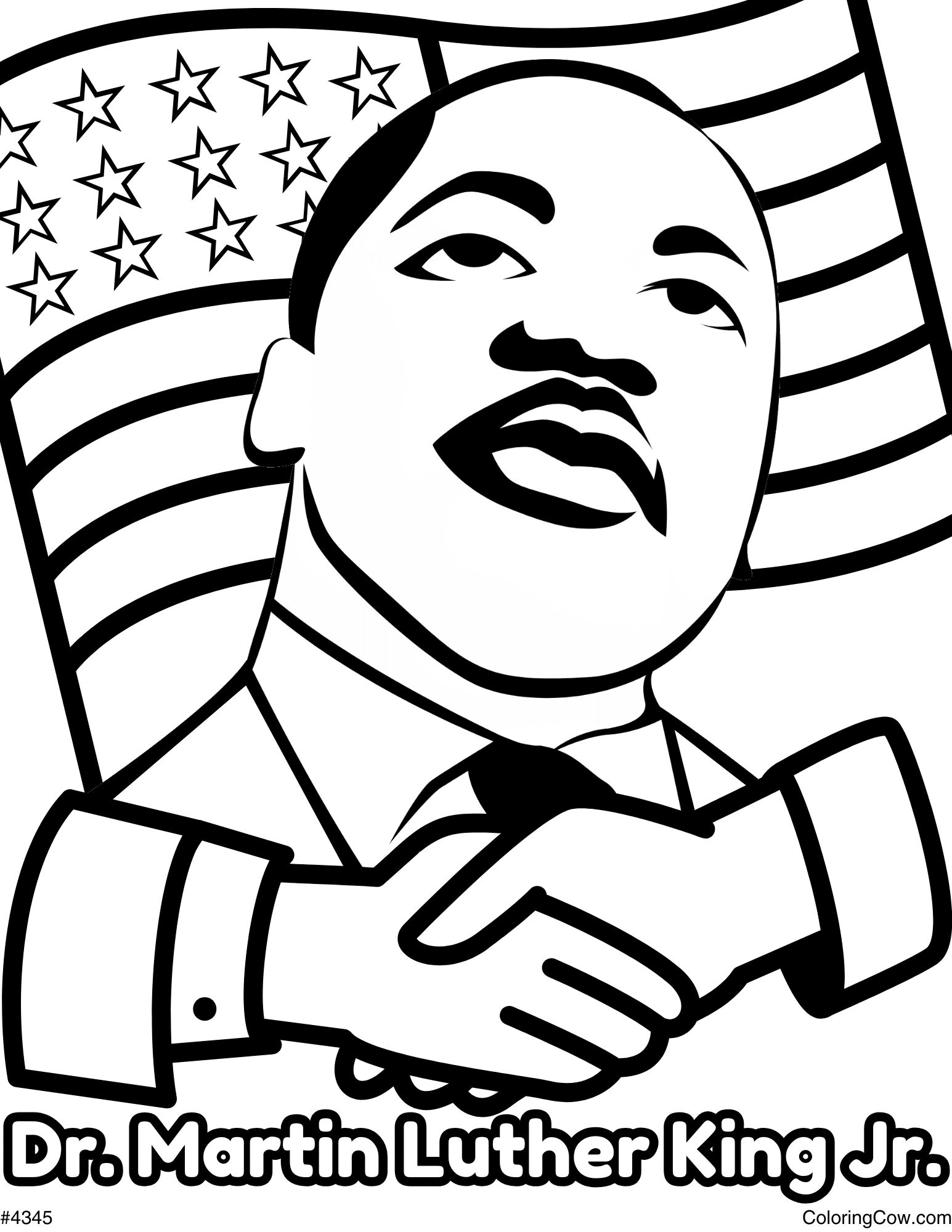 Printable MLK Jr Day coloring sheet for kids. Quick January activity with crayons or markers.