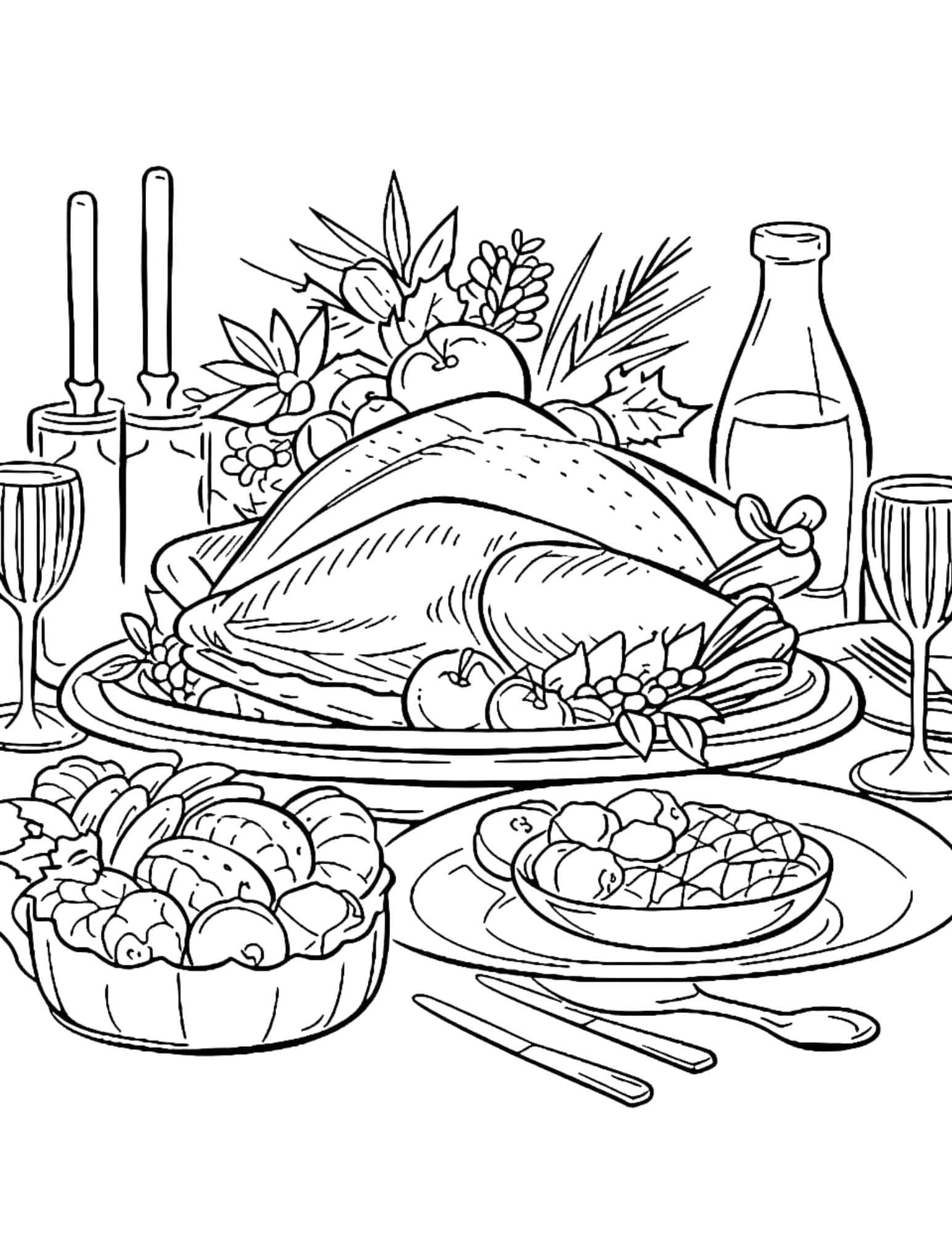 Mindful Thanksgiving coloring collection for relaxation and creativity, all ages.