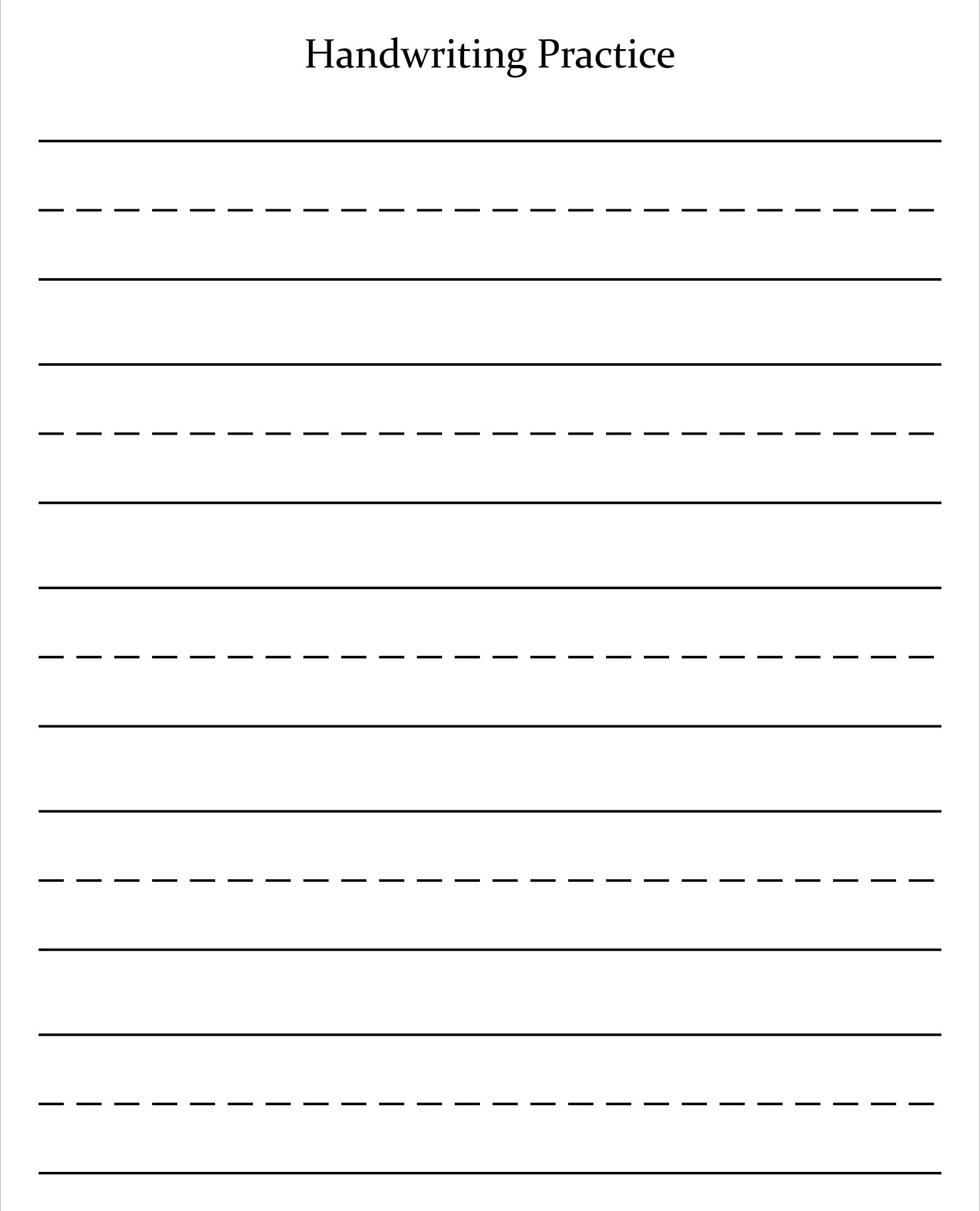 Printable blank template for kids to practice writing their own thoughts freely.