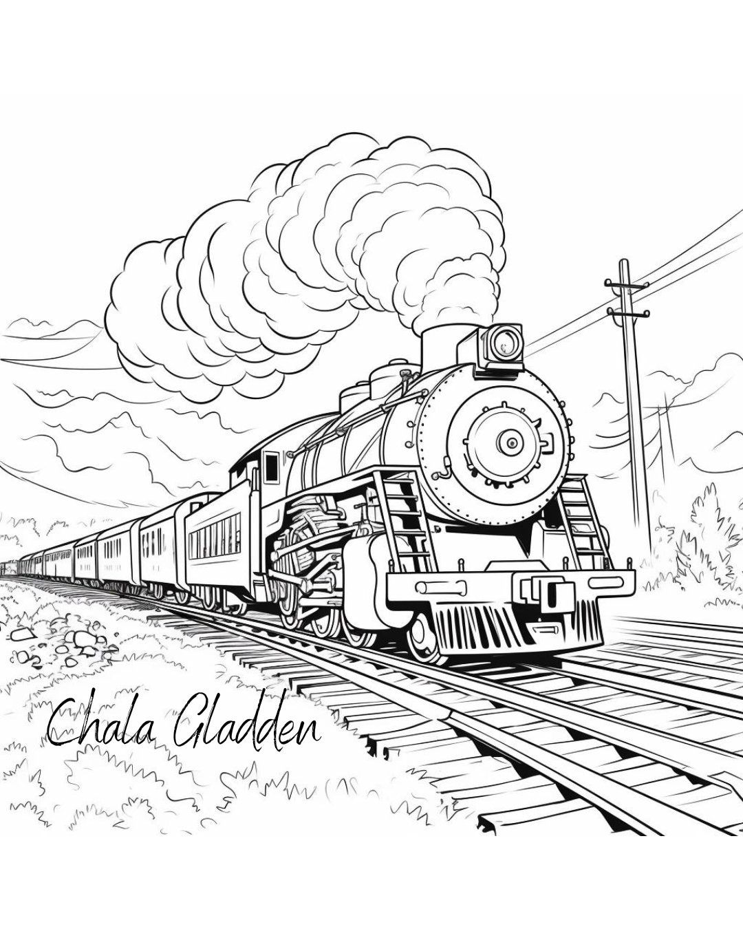Print the pages for kids who enjoy engines, tracks, and railway scenes to color in a coloring book.