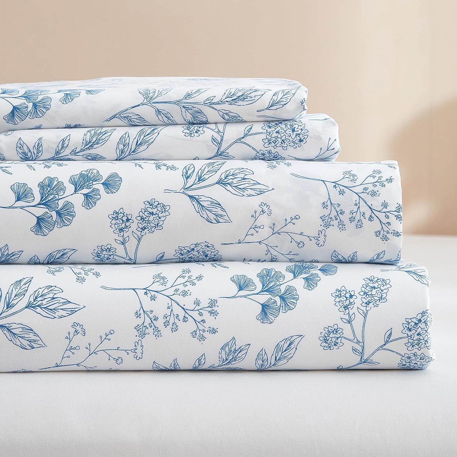 HighBuy's soft California king sheets come in plain white with a smooth finish that suits a clean, traditional bedroom setup.